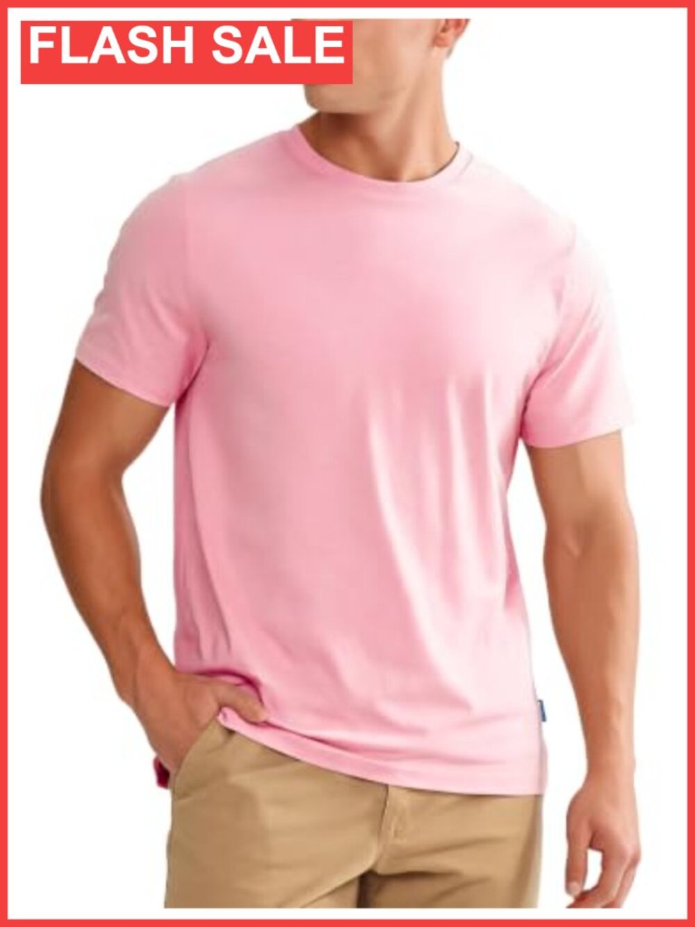 Mens Cotton Blend Crewneck Short Sleeve Plain T-Shirt Classic Fit Casual Tee